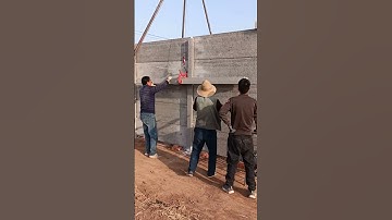 Install Precast Concrete Fence #Smartwork #technology #tool #machinery #viral #short
