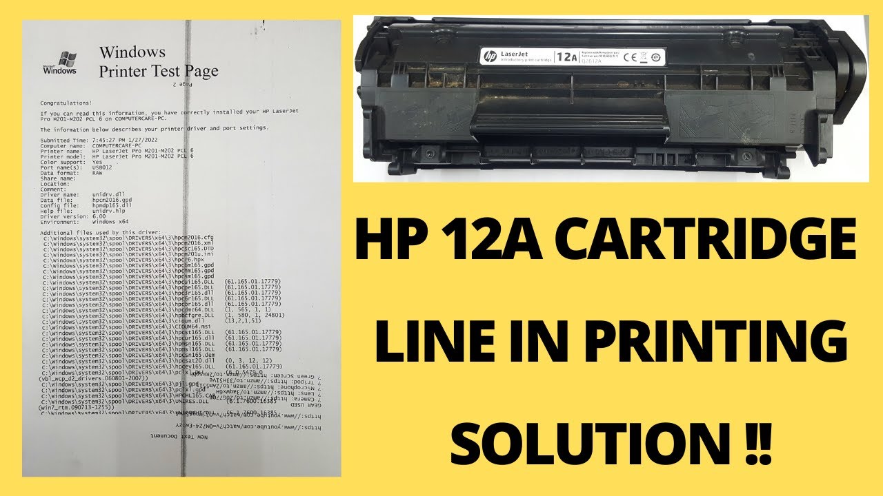 How To Solve Light Print Problem In 12A Toner Cartridge Line In Print