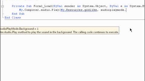VB08: How to add sounds, with or without buttonclick, to your project