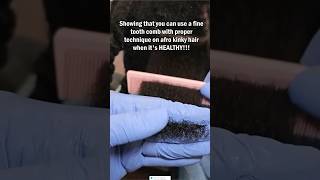 Why you SHOULD use a fine tooth comb for detangling severely matted natural hair!