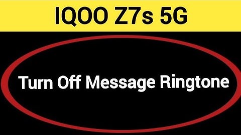 How to turn off message ringtone, iqoo Z7s 5G me message sound band kaise karen, message problem