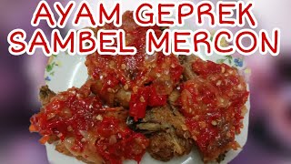 Bikin Meler! ASMR Ayam Geprek dan Tumis Kangkung Mercon + Nambah Nasi Goreng juga?! | ASMR Indonesia. 