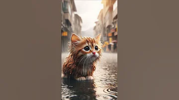 قطه حزينه من المطر مياو Kitten تحديات بدون موسيقى مياو حزين اكسبلور قطة Cat تحدي 