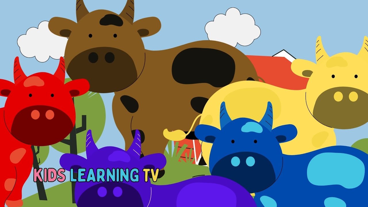 Old MacDonald had a farm with ten color cows -Color Song -Nursery Rhyme ...