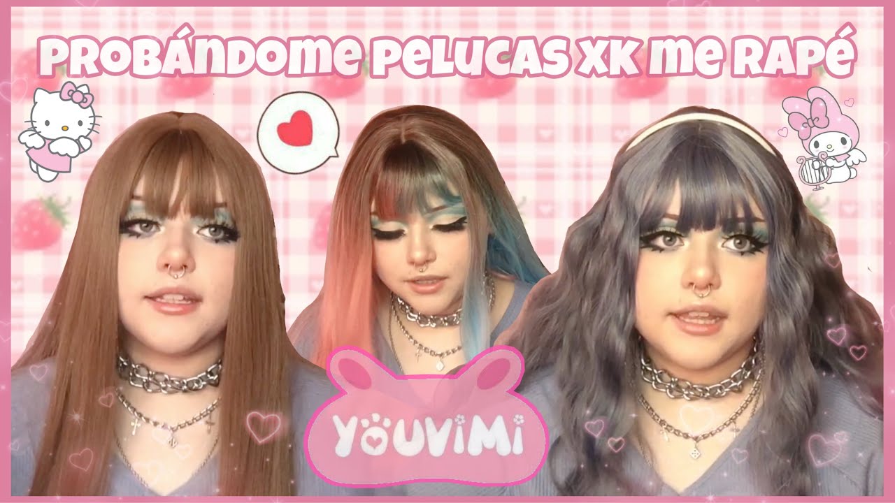probándome pelucas xk me rapé / youvimi haul ♡
