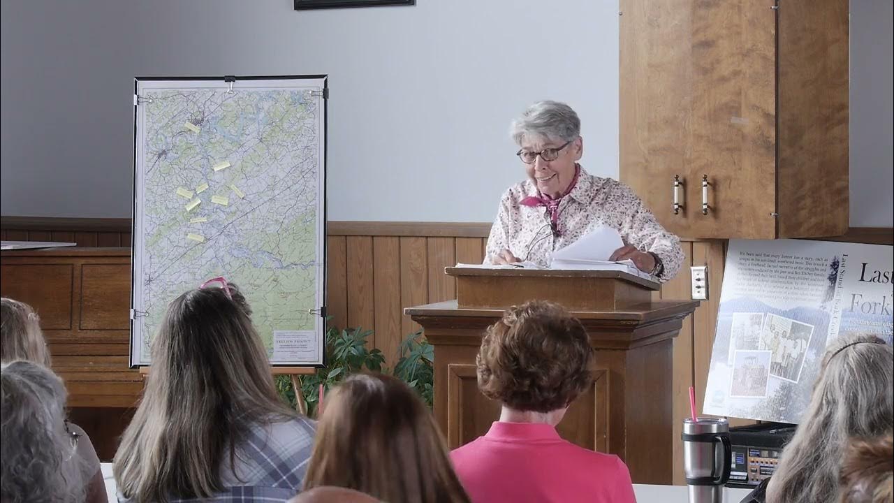 Carolyn Ritchey speaking on July 16, 2023 at the Greenback Community Center in Tennessee. YouTube