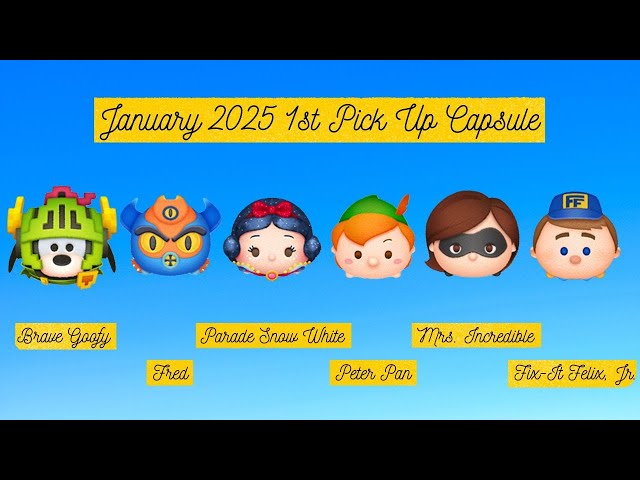 Disney Tsum Tsum - All The Tsums in January 2025 1st Pick Up