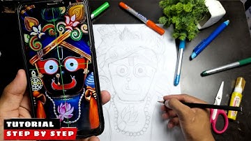 Draw With Me - Lord Jagannath Drawing, How to Draw Jagannath, Rath Yatra Drawing Outline Tutorial