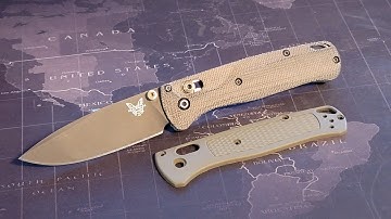 Flytanium Scale swap Benchmade Bugout - Green Canvas Micarta