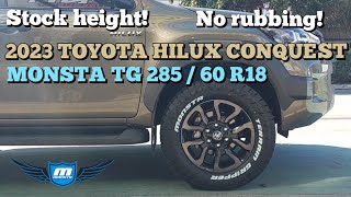 2023 Toyota Hilux Conquest on Monsta Terrain Gripper 285/60 R18 @ RNH Tire Supply