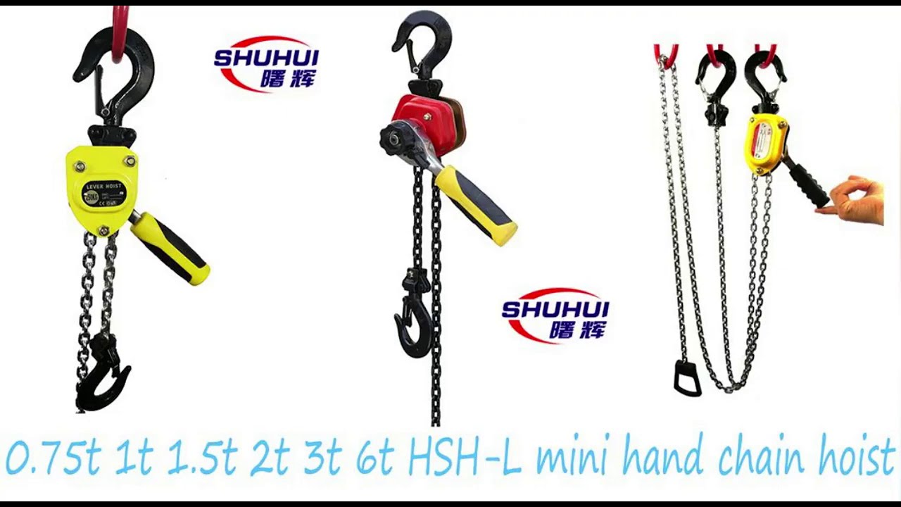high safety factor HSHL mini manual lever block hand crank hoist YouTube