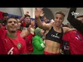 فرحة لاعبي المنتخب الوطني المغربي لأقل من 20 سنة بعد التأهل التاريخي إلى نهائي كأس العالم للشباب 