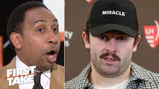 Baker Mayfield has more commercials than wins! - Stephen A. reacts to the Browns' loss | First Take