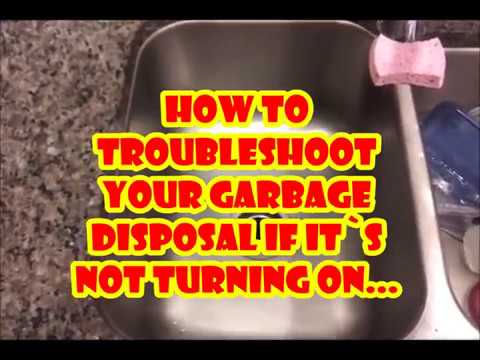 How To Fix A Garbage Disposal That Won`t Turn On... - YouTube