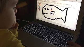 Number 4 Turns Blue In Pixel Art