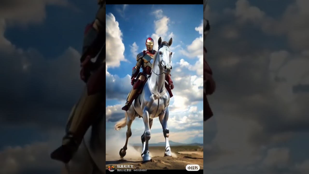 Iron man jump to the horse