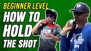 Beginner Tips for Holding the Shot Put | What to teach first!