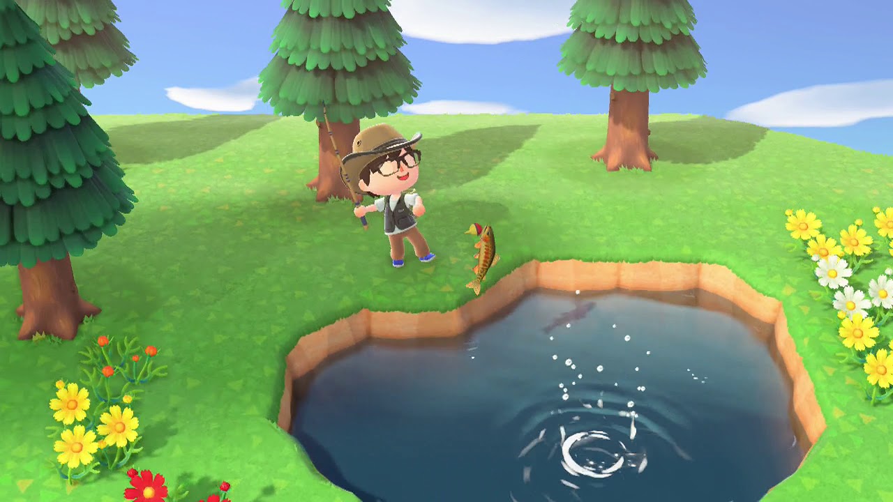 Animal Crossing New Horizons Last Month of catching Golden Trout YouTube