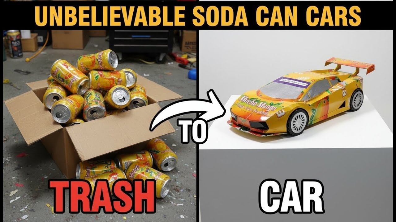 Make a Realistic Car Out of Soda Cans? Unbelievable DIY soda can cars