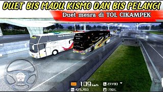 IRING IRINGAN BUS MADU KISMO DAN PELANGI DI TOL CIKAMPEK | #bussid #madukismo #pelangi #bus screenshot 4