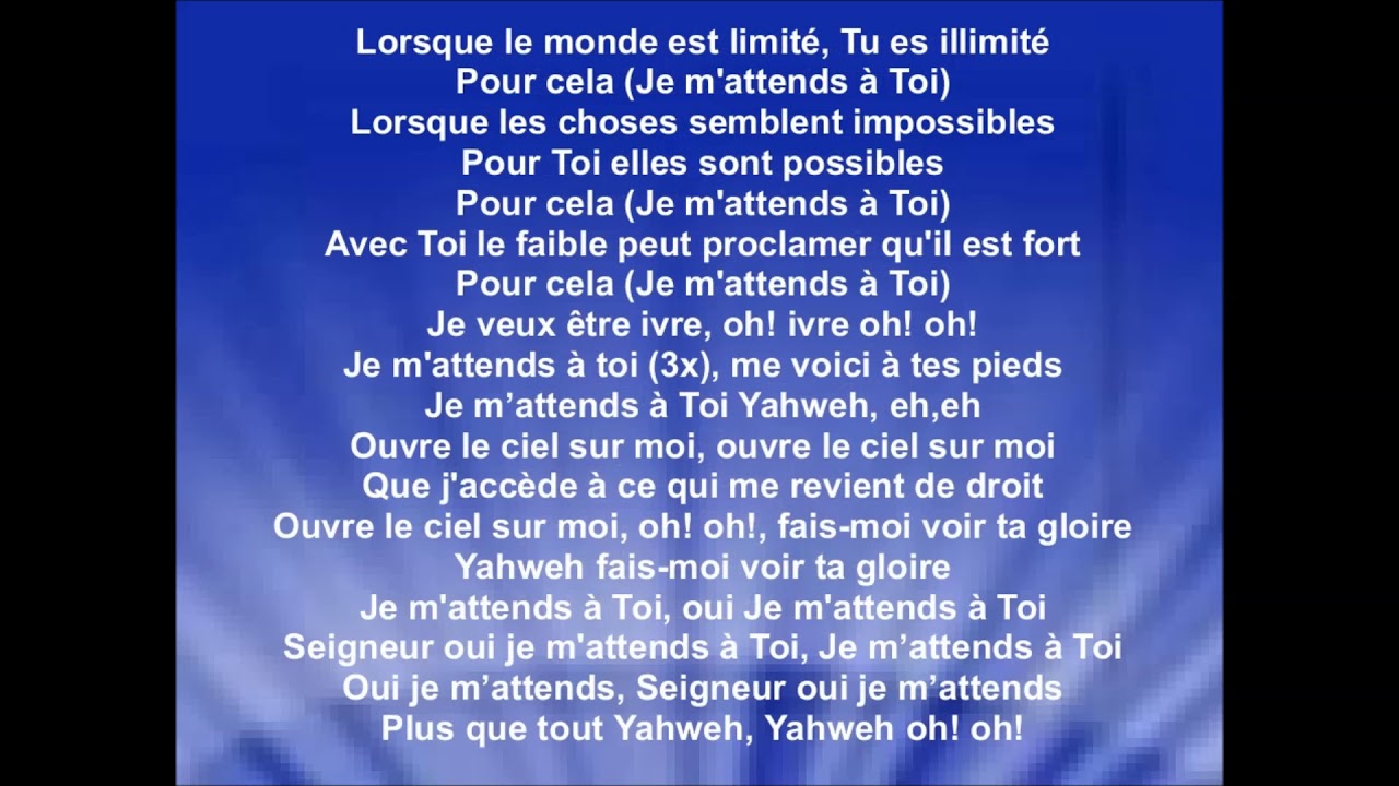 JE M'ATTENDS À TOI - Jonathan Monsheny - feat Hervé Kumingi