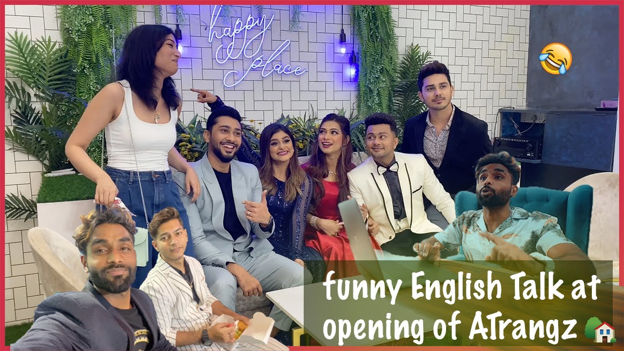 FUNNY ENGLISH TALK AT ATRANGZ OPENING @Awezdarbar @Anamdarbar
