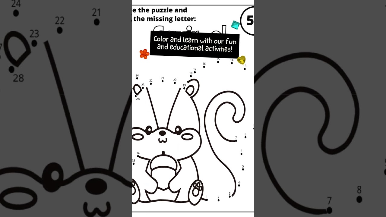 Fun and Educational Dot To Dot Puzzle Book for Kids