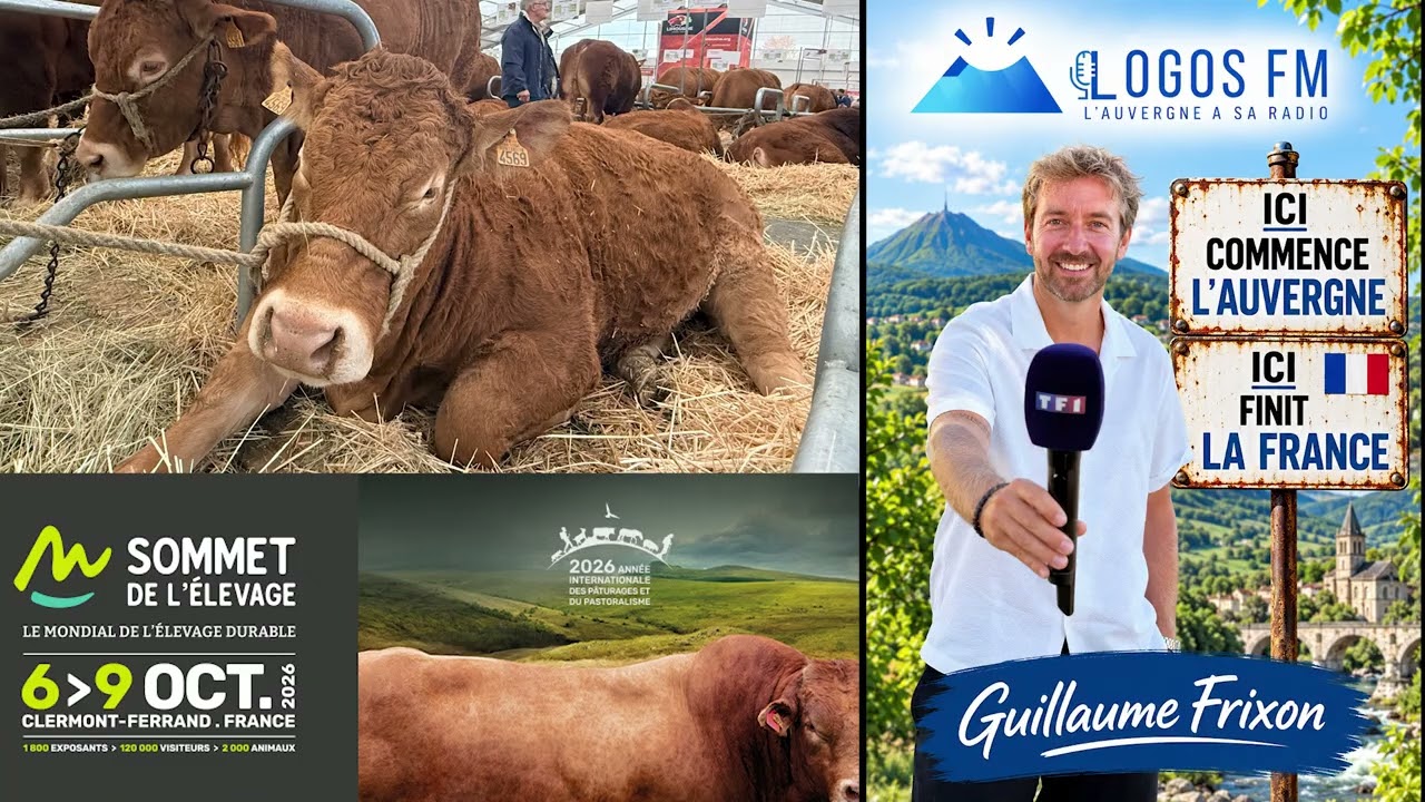 Ici commence l'Auvergne, ici finit la France avec  notre partenaire la Région Auvergne-Rhône-Alpes

C'est le grand rendez-vous international dédié à l'élevage et à l'agriculture. Un sommet à vivre chaque jour cette semaine avec Guillaume sur Logos FM en direct de la grande Halle d'Auvergne. 

Ici on parle de vous…
