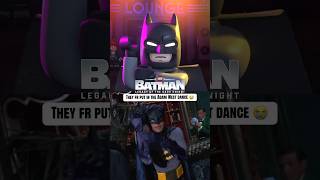 Adam West Batman dance in LEGO Batman Legacy of The Dark Knight