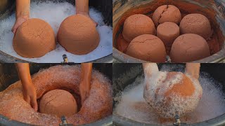 Asmrbrand New Bombastic Video Of Your Favourite Texturered Dirt Bowls In Foamy Waterso Crunchy