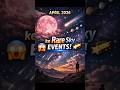 Astronomical events in April 2026#space #facts