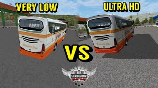 Ultra Hd Vs Very Low Graphics Bus Simulator Indonesia