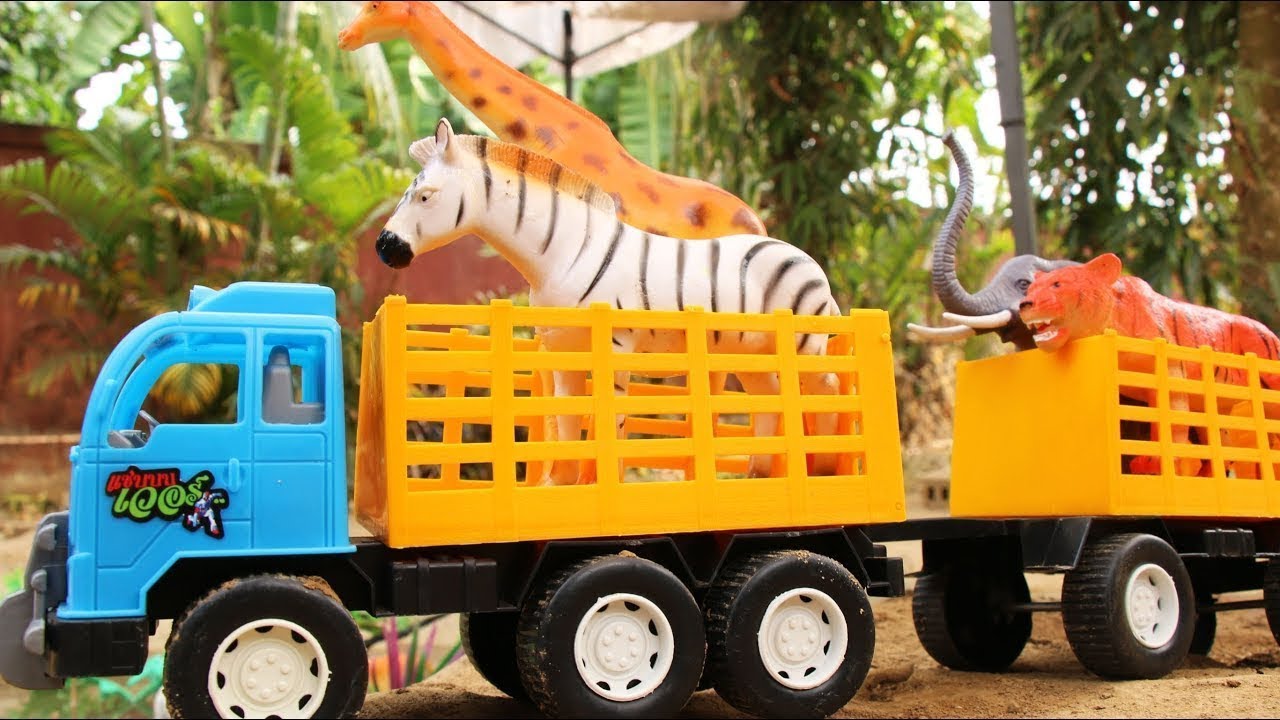 Toys Truck Transport Animal Farm Animals saved from Hurricane Floods