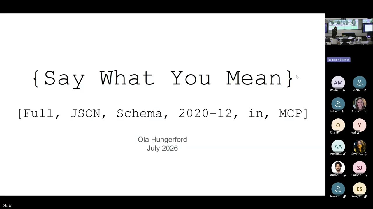 JSON Schema 2020-12 and the Contract for Context | ​Ola Hungerford | MCP Release Party - Seattle thumbnail