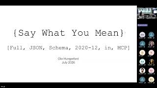 JSON Schema 2020-12 and the Contract for Context | ​Ola Hungerford | MCP Release Party - Seattle
