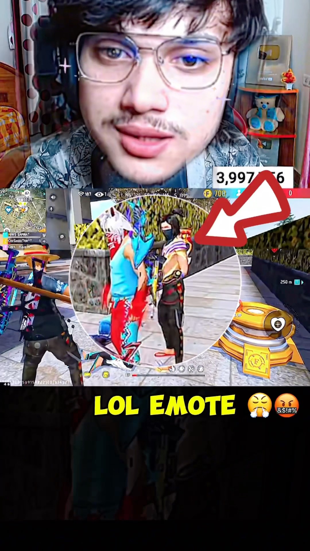 Lol Emote Revenge? From Pro Grand Master Players☠️ #short #shorts #shortsfeed #gwshooter