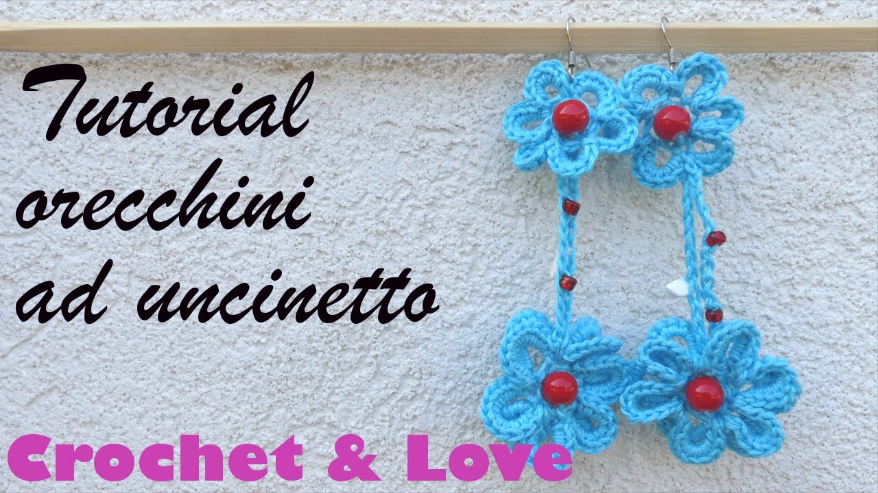 Tutorial orecchini (3 in 1) con perle ad uncinetto (sub. Espanos)