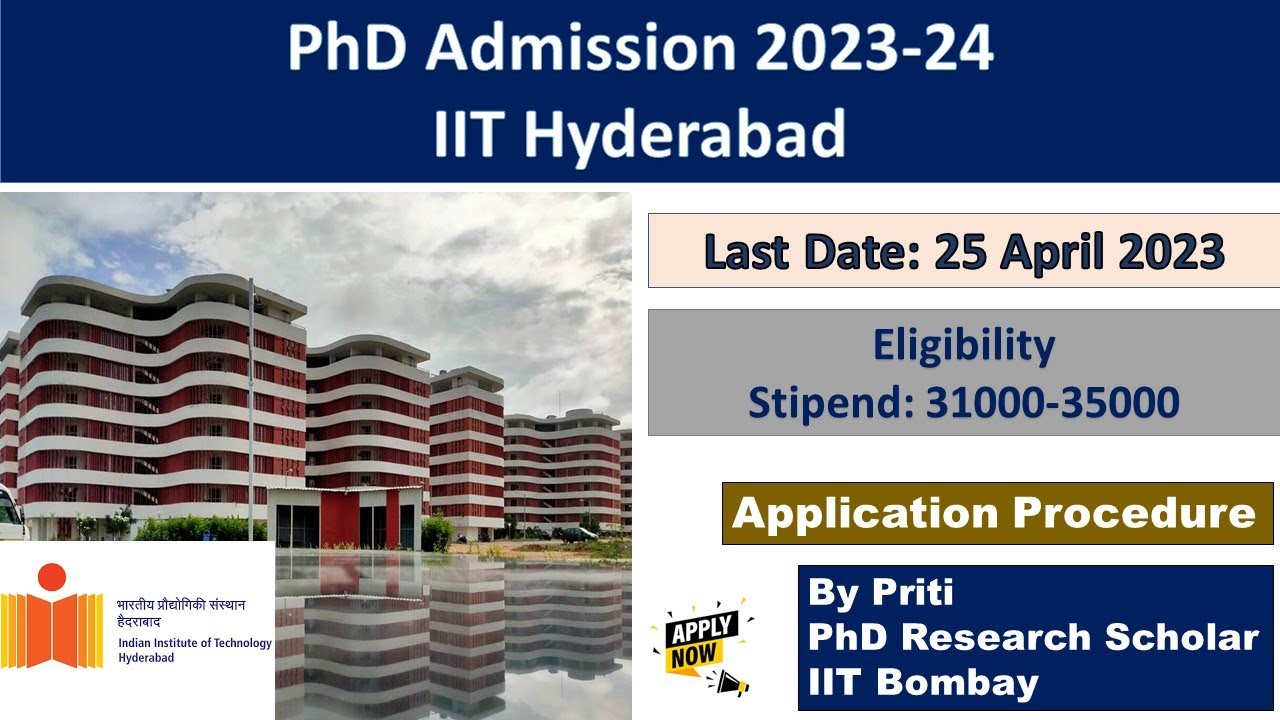 iit hyderabad phd admission 2022 23