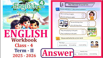 4th standard English workbook term 2 unit 1 The World Around Us l The World Around Us workbook 2025