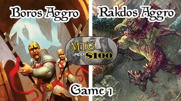 MTG Under $100: Boros (WR) Aggro vs Rakdos (BR) Aggro - Game 1