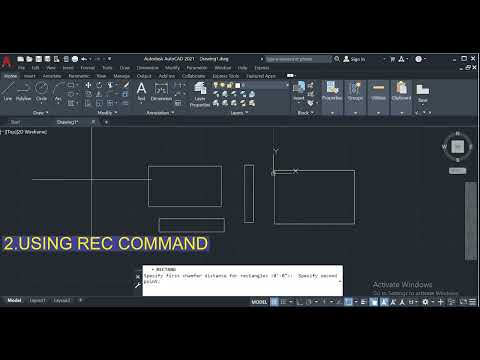 How to Use Rectangle command in AutoCAD 2021