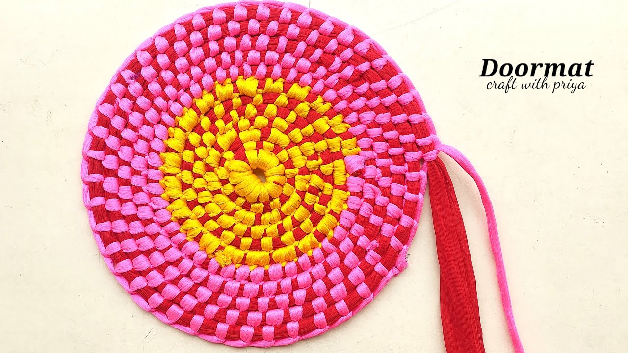 सेफ्टी पिन से पायदान बनाने का आसान तरीका , indoor doormat ,door mat ,outdoor doormat, door mats