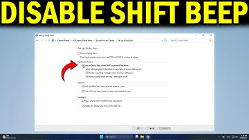 How To Disable Beeping Sound When Repeatedly press the SHIFT key in Windows 10