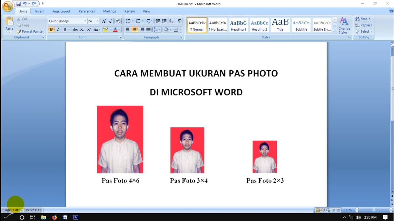 cara cetak foto ukuran 4x6 dengan photoshop