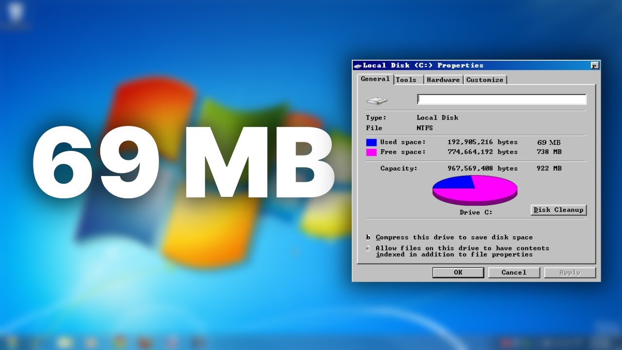 THIS Windows 7 Installation is ONLY 69 MB? - YouTube