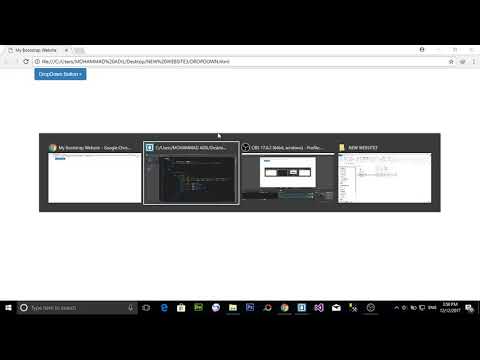CREATING BUTTON WITH DROPDOWN MENU USING BOOTSTRAP (URDU / HINDI)