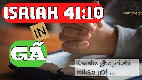 ISAIAH 41 IN GA.