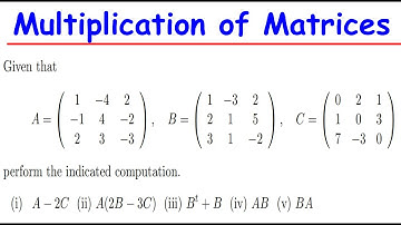 Matrix Operations  | Addition, Subtraction & Multiplication of Matrices Explained