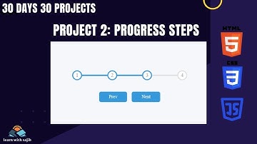 Progress Steps Using HTML, CSS and JS | 30 Days - 30 Projects | Project 2 - Progress Steps