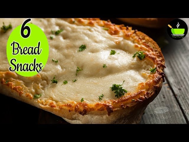 6 Easy Bread Snacks Recipes | Bread Recipes For Snacks & Breakfast | Easy Tea Time Snacks Indian | She Cooks